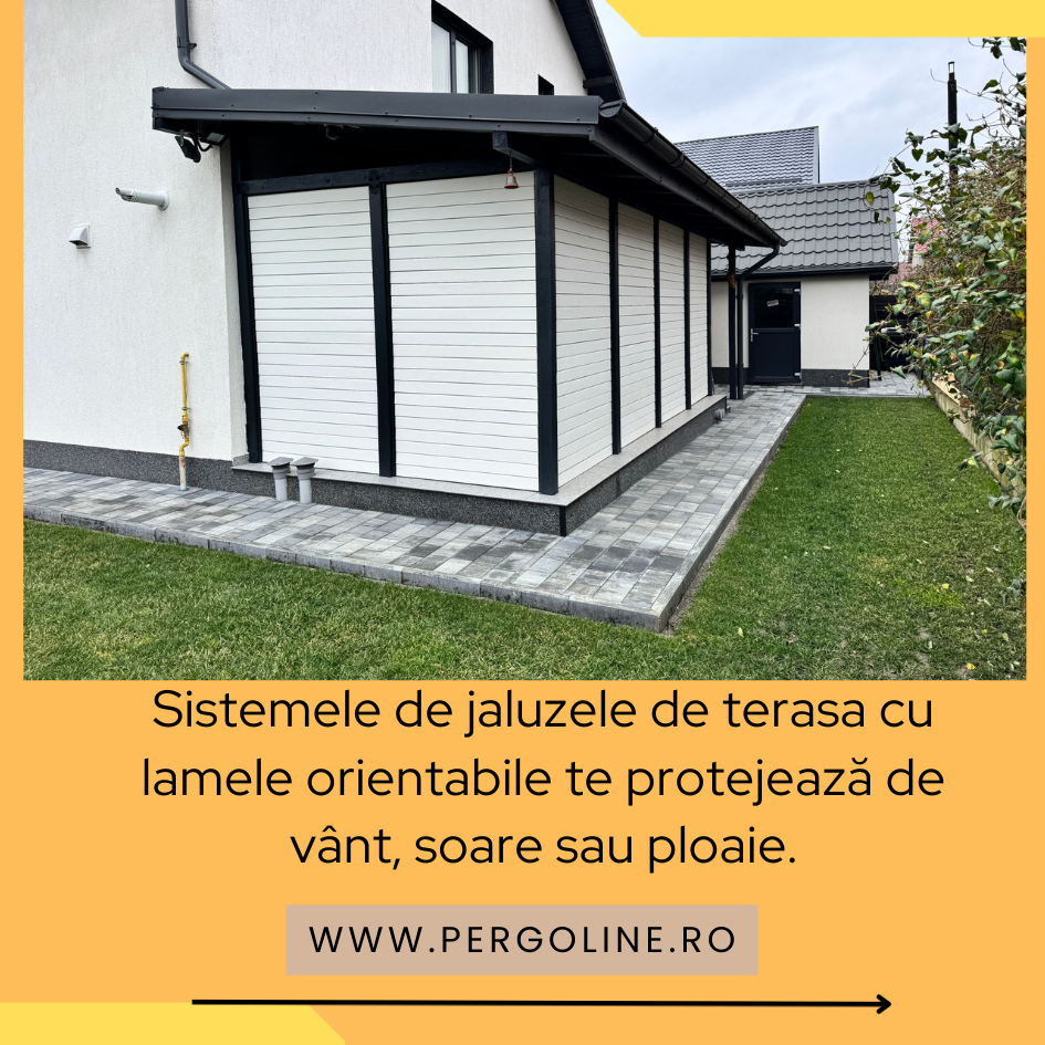 Foișor de grădină cu acoperiș din lamele orientabile